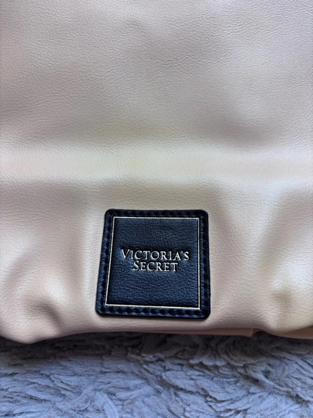 NWT Victorias Secret Cinch Top Tote Bare Faux Leather Bag Purse